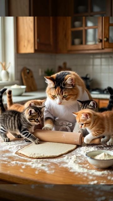 Кошка с котятами