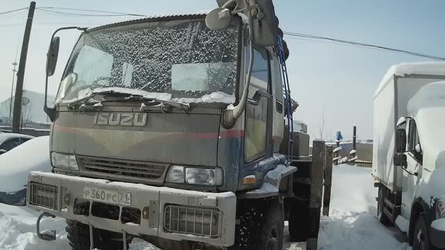 Автобуровая, ямобур. Исудзу форвард 4х4 вездеход. Обзор. смотреть онлайн