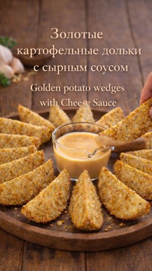 Золотые картофельные дольки с сырным соусом | Хрустящий картофель в духовке