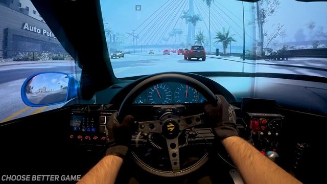 Геймплей CarX Street с использованием руля и трёх мониторов смотреть онлайн