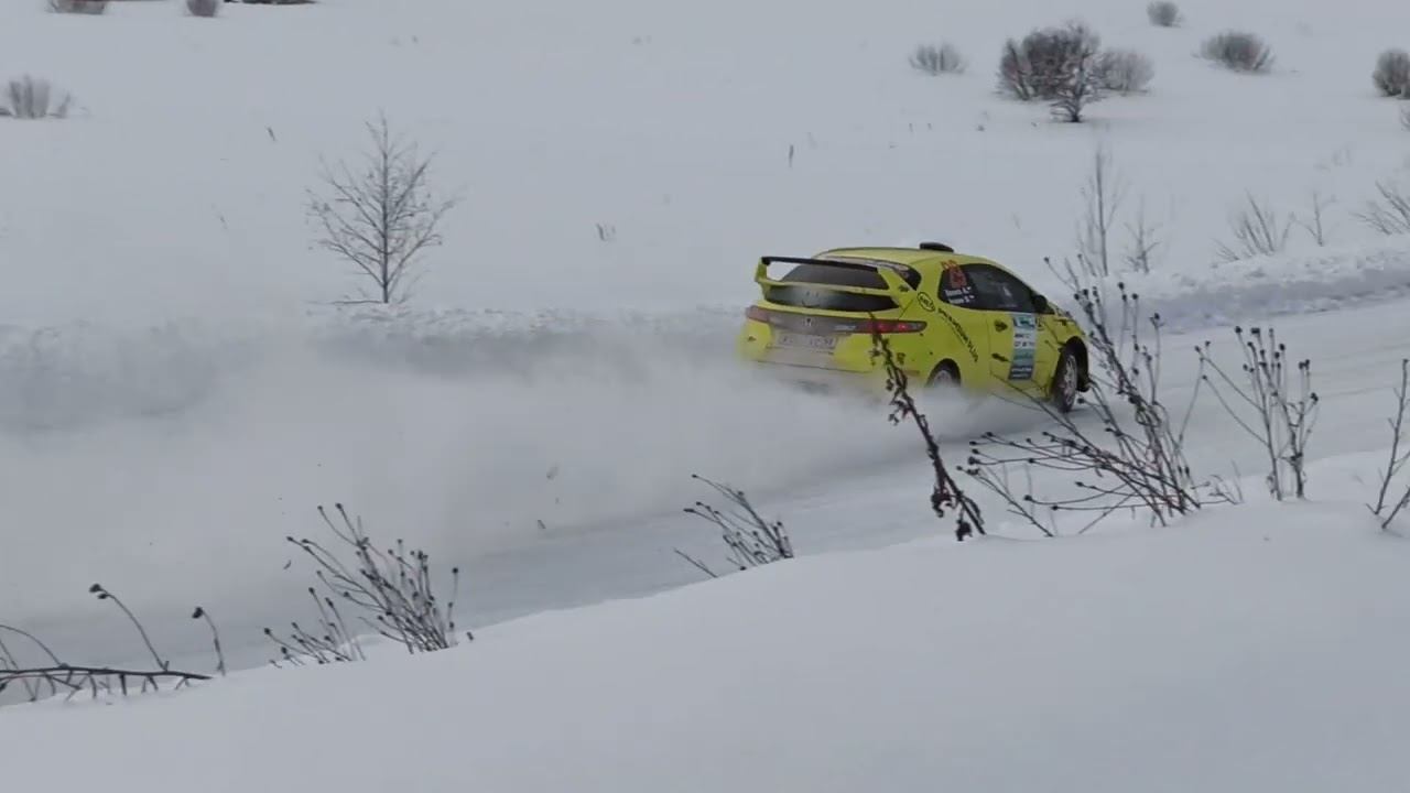 Ралли "Карелия 2022". СУ-6 Куркиеки. Вылет экипажа Дивак-Ростовцев 19:23. Далековато, но видно.