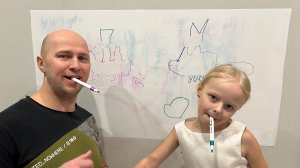 Челлендж-рисуем с Милой ,не используя рук