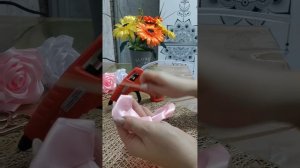 Пышная роза из атласной ленты 8-9см,легкий способ