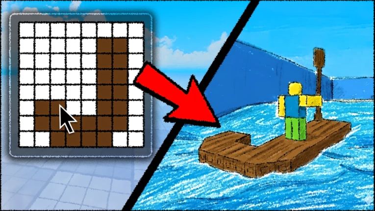 Я НАРИСОВАЛА ПЛОТ И УСТАНОВИЛА ПАРУС В ROBLOX 😈🌊 смотреть онлайн