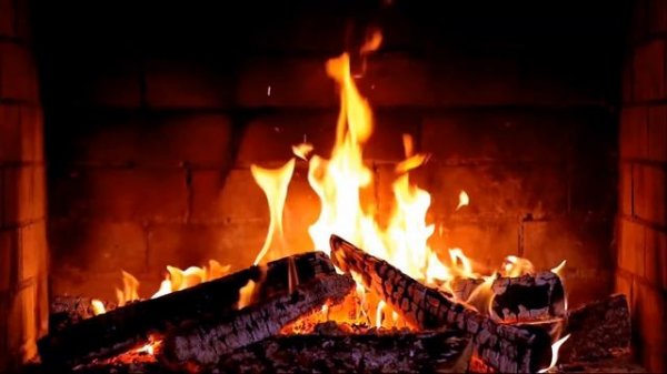 КАМИН 4К 🔥 FIREPLACE 4K | Звуки камина и Треск огня