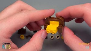 Собираем льва из конструктора QBRIX KIDS - детские конструкторы с видеоинструкцией