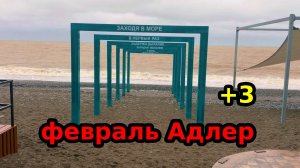 АДЛЕР ФЕВРАЛЬ / + 3 ШТОРМИТ / ДОЖДЬ ВЕТЕР А У ВАС СНЕГ?