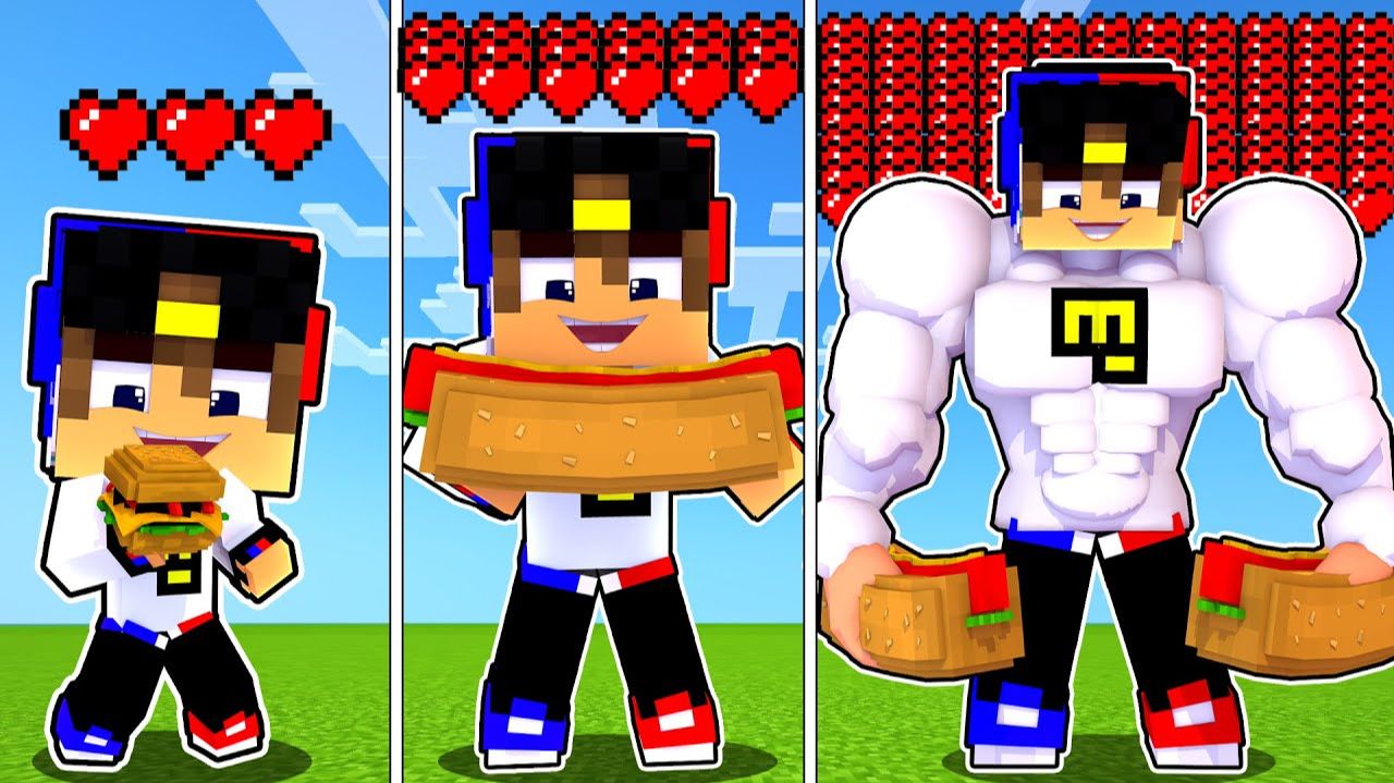 Майнкрафт но Каждый раз Когда ем ЗДОРОВЬЕ Увеличивается в Майнкрафте Троллинг Ловушка Minecraft смотреть онлайн