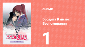 Бродяга Кэнсин: Воспоминания 1 сезон 1 серия «Человек с колющим мечом» (аниме-сериал, 1999)