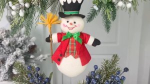 Ёлочная игрушка СНЕГОВИК БАРНИ, текстиль, 18 см, T3451-2