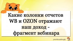 Какие колонки отчетов WB и OZON отражают наш доход - фрагмент вебинара
