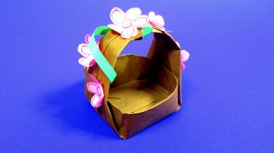 Как сделать оригами корзину из бумаги.Простые оригами своими руками