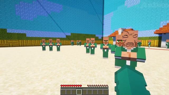 Грох попал в игру в кальмара вместе с жителями часть 1