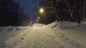 Мы прорвались в город. Едем на Автостанцию по не чищенному Солнечногорску.Уже стемнело.Где газеты?