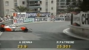 Формула 1. Разворот Сенны на Гран-при Монако 1992 (свободные заезды)