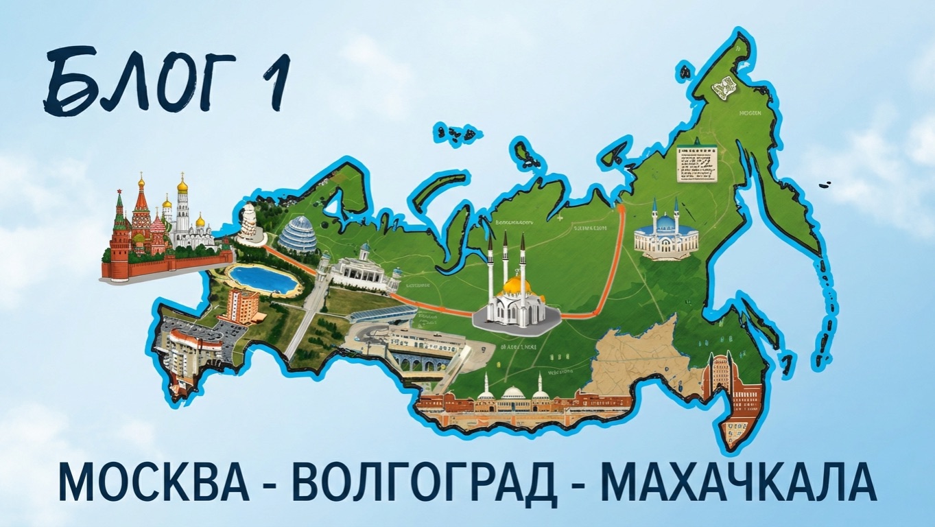 Путешествие с семьей на машине Москва - Волгоград - Махачкала