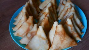 Блины на молоке ЗАВАРНЫЕ треугольники с печеночной начинкой БЛИНЧИКИ РЕЦЕПТ