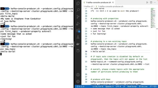 32. Kafka Console Producer CLI смотреть онлайн