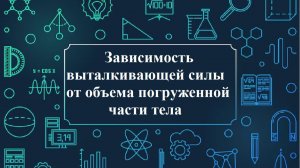 Зависимость выталкивающей силы от объема погруженной части тела