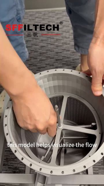 Пластиковый внутренний скребковый фильтр – демонстрация принципа работы жидкостной фильтрации