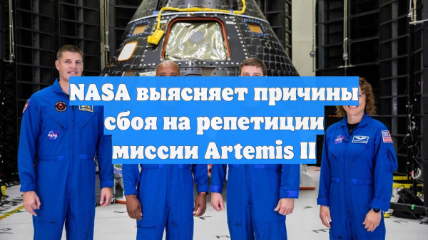 NASA выясняет причины сбоя на репетиции миссии Artemis II