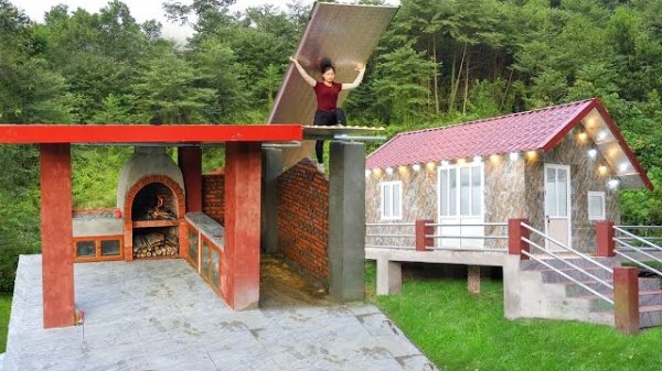 Чистая ванная комната, с туалетом, пристроена рядом с кухней. Строю колонну. Серия 12. Ли Фук Ви