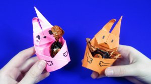 Оригами зайчик  Как сделать оригами зайца из бумаги