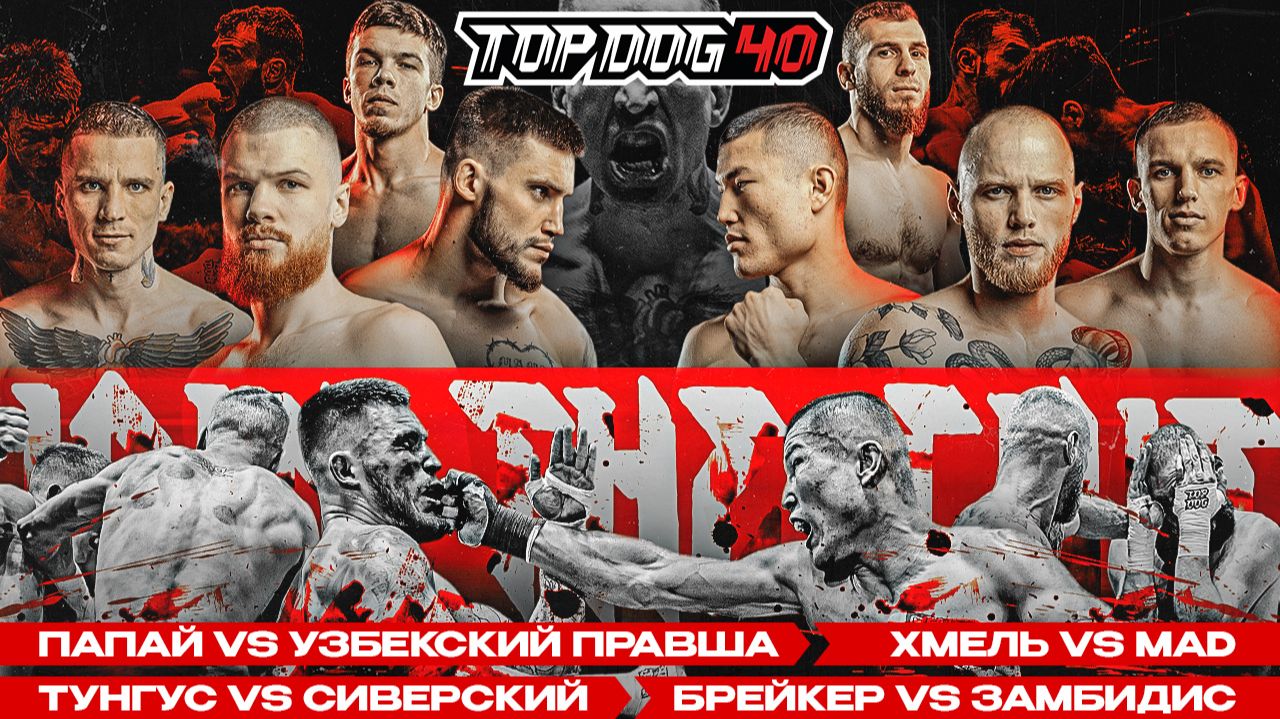 TOP DOG 40 | Папай VS Узбекский Правша, Хмель VS Mad, Тунгус VS Сиверский, Брейкер VS Замбидис смотреть онлайн
