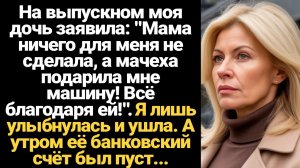 ИСТОРИИ ИЗ ЖИЗНИ/На выпускном моя дочь заявила, что я ей ничего не дала, а мачеха подарила ей машину