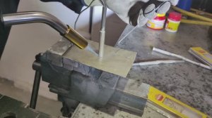 Пайка алюминия - паяем трубку на пластину