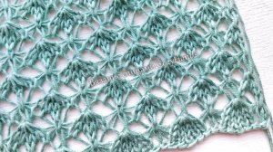 Шикарная паутинка спицами 🌟 Ажурный узор для вязания палантинов 🌟 Схема