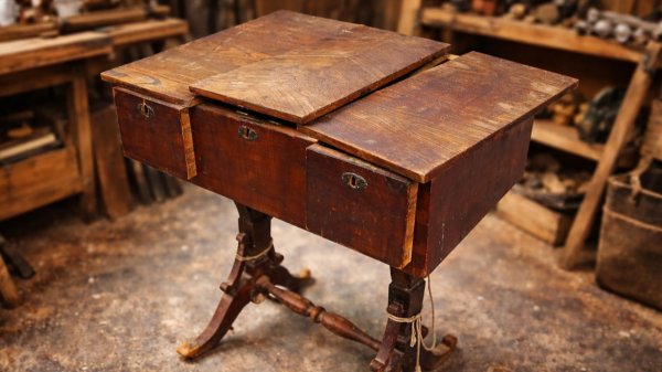 Реставрация Старого Дамского Рабочего Стола 1820-х годов