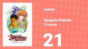 Бродяга Кэнсин 3 сезон 21 серия (аниме-сериал, 1996)