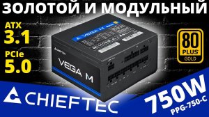 Доступный, модульный блок питания Chieftec VEGA M 750 (PPG-750-C) 80+ Gold 750W