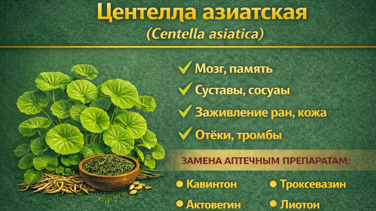 Центелла азиатская (Centella asiatica) - порошок, экстракт смотреть онлайн