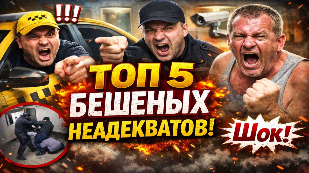 ИХ СЛИЛИ В СЕТЬ! ТОП-5 САМЫХ ОТБИТЫХ НЕАДЕКВАТОВ НЕДЕЛИ! Такси, охранники, соседи. Шок-контент! смотреть онлайн