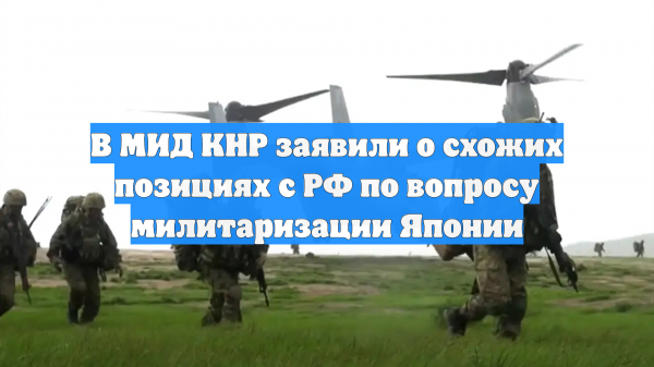 В МИД КНР заявили о схожих позициях с РФ по вопросу милитаризации Японии