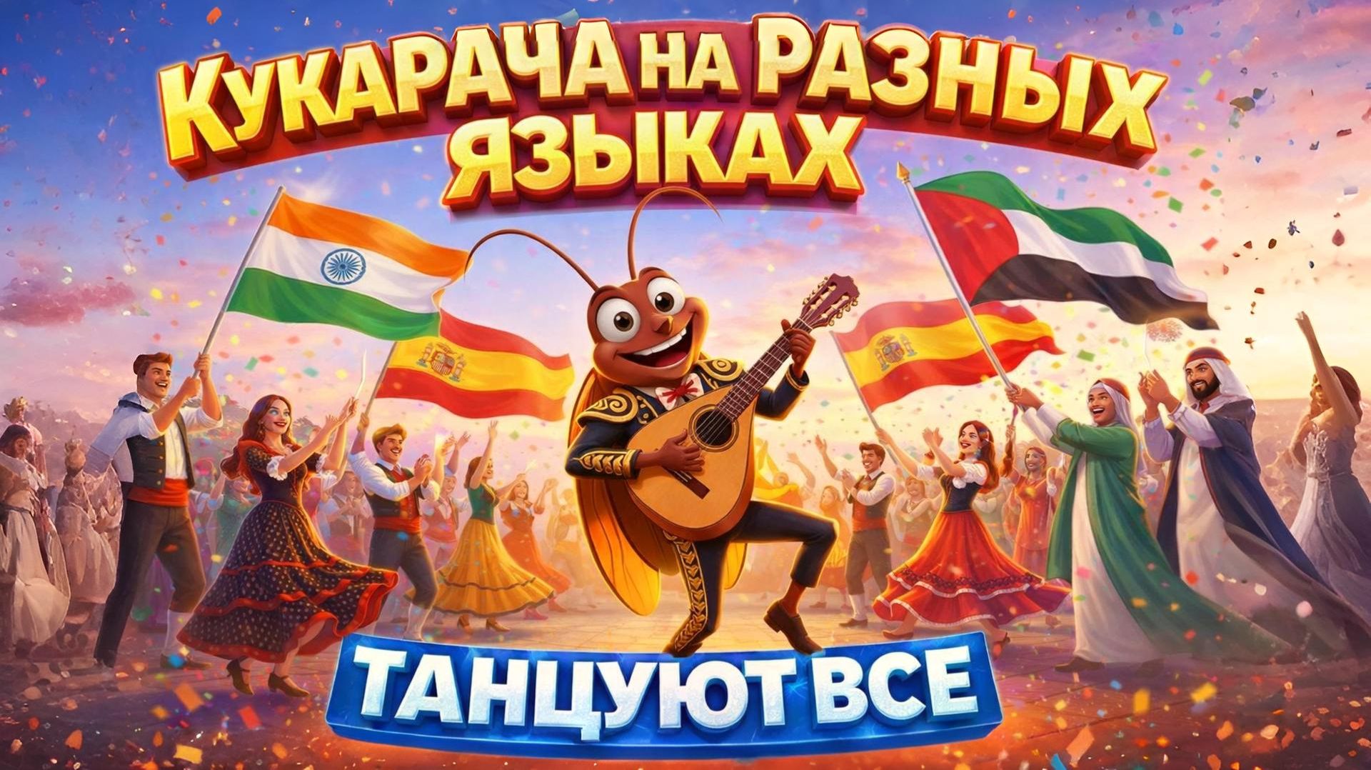 КУКАРАЧА НА РАЗНЫХ ЯЗЫКАХ. ТАНЦУЮТ ВСЕ смотреть онлайн