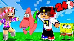 КАК ИГРАТЬ 24 Часа за Спанч Боб и Патрика в Майнкрафт 100% ТРОЛЛИНГ ЛОВУШКА MINECRAFT Евгенбро
