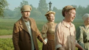 Жених и невеста играют: Гори, гори ярко, чтобы не погасло И раз, и два, и три, последняя пара беги