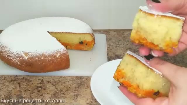 Морковь, яйца и кефир - вкусный пирог на сковороде. смотреть онлайн