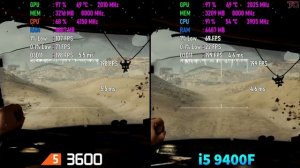 Ryzen 5 3600 vs i5 9400F Тест в 9 играх