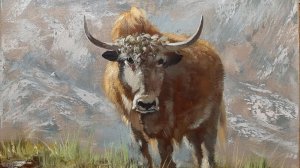Бык.Живопись маслом