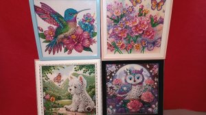 Четыре  картинки спец стразами из Fix Prise