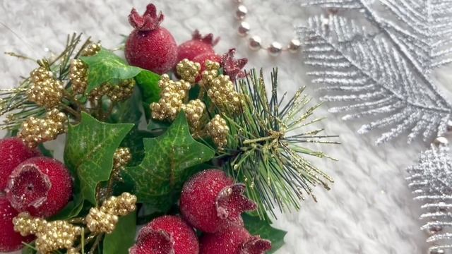 Венок для свечи ИСКРИСТЫЙ БОЯРЫШНИК, 14 см, 684108-74