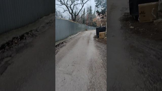 Утренняя дождливая погода и прогулка в Ялте 2.02.2026 смотреть онлайн