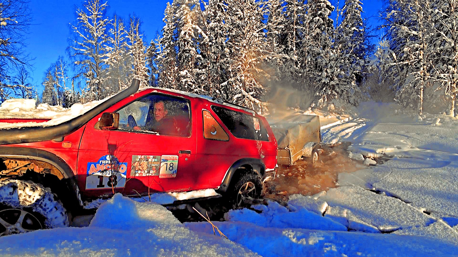 Один в глуши и целый день очень тяжелой дороги! мороз -22 заночевал в машине с печкой! смотреть онлайн