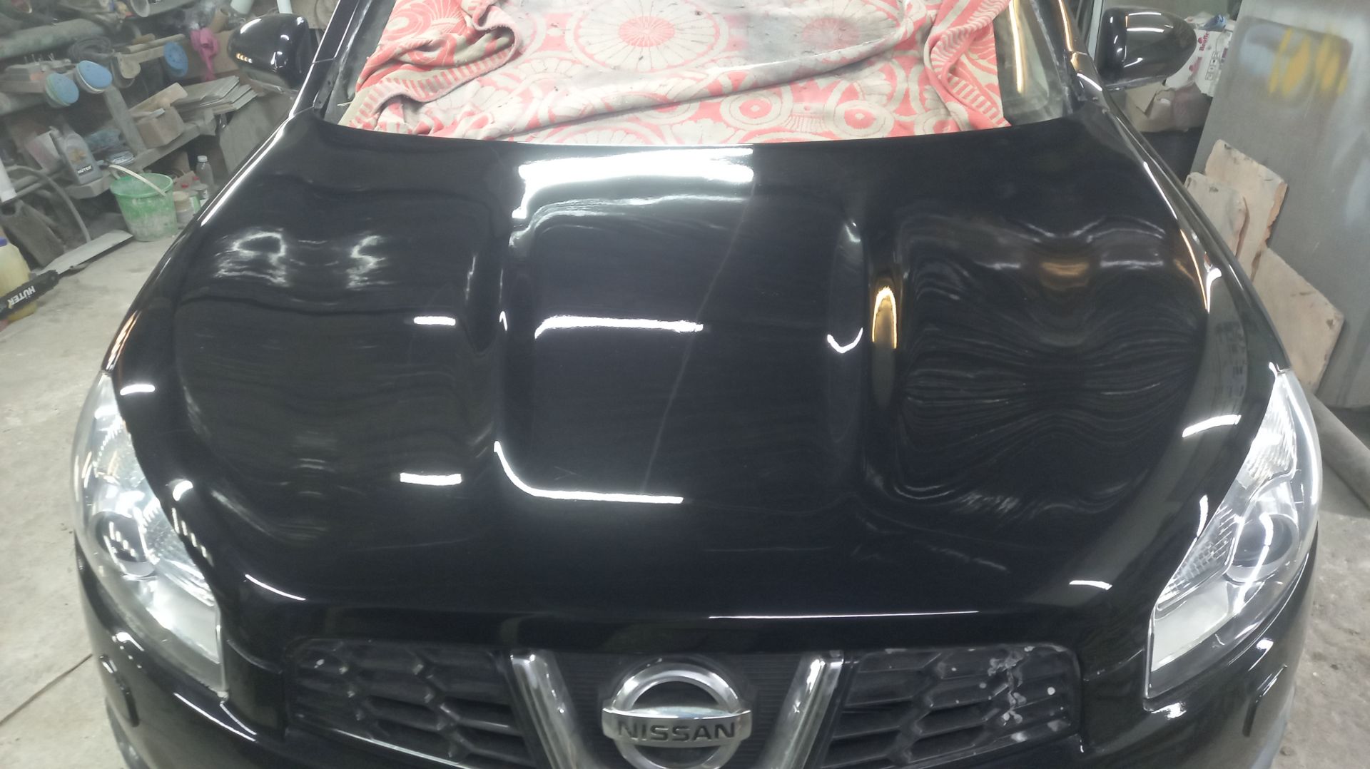 НИССАН КАШКАЙ : РЕМОНТ КРЫШИ,ПОЛИРОВКА,ФАРЫ