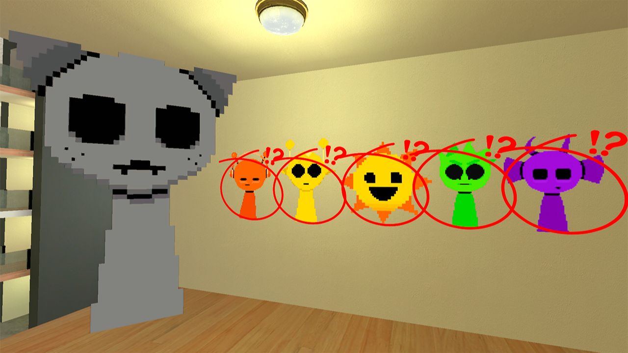 Спрунки Грей Пиксель ищет Друзей