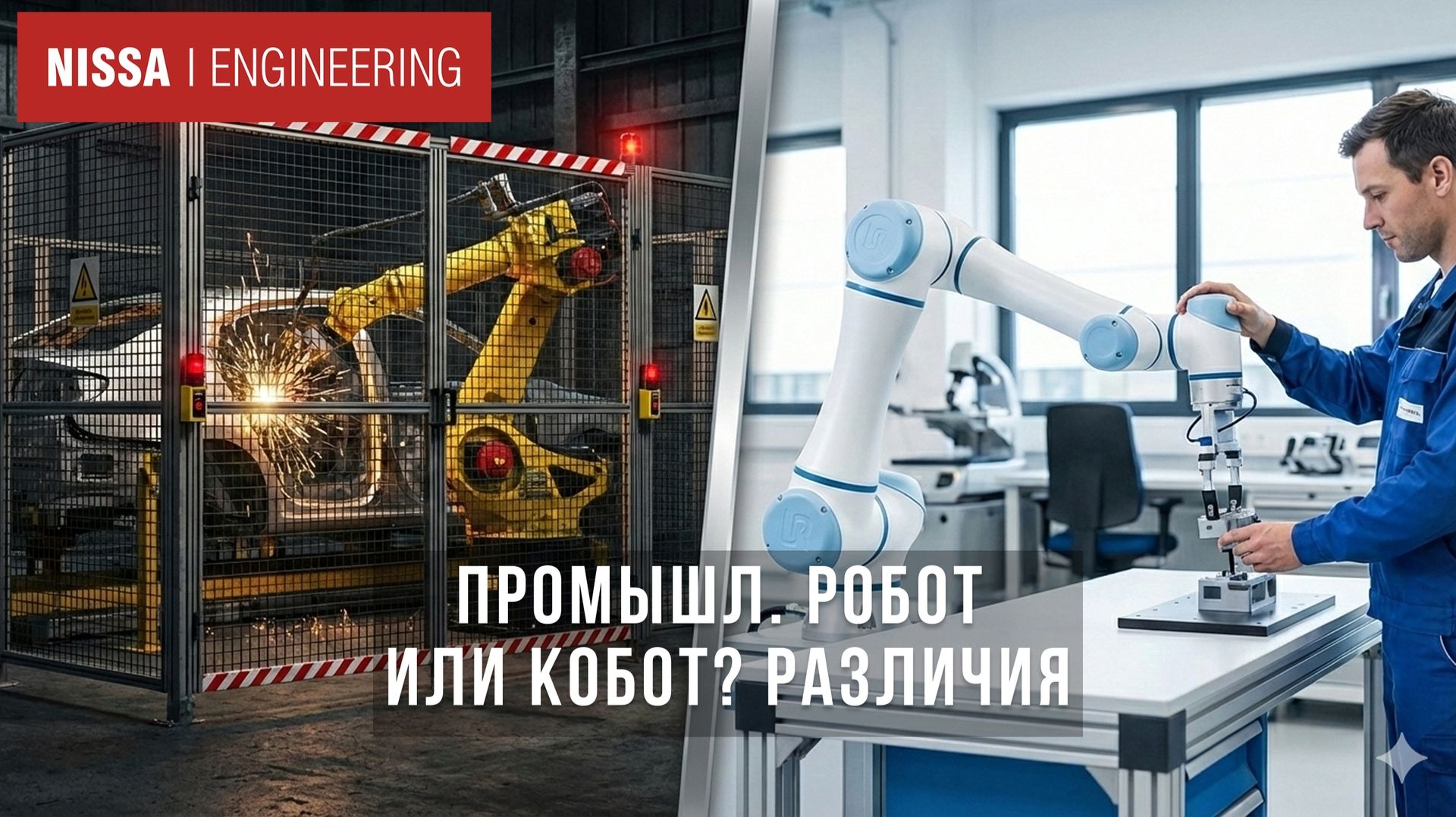 Промышленные роботы или коботы, сравнение, примеры смотреть онлайн